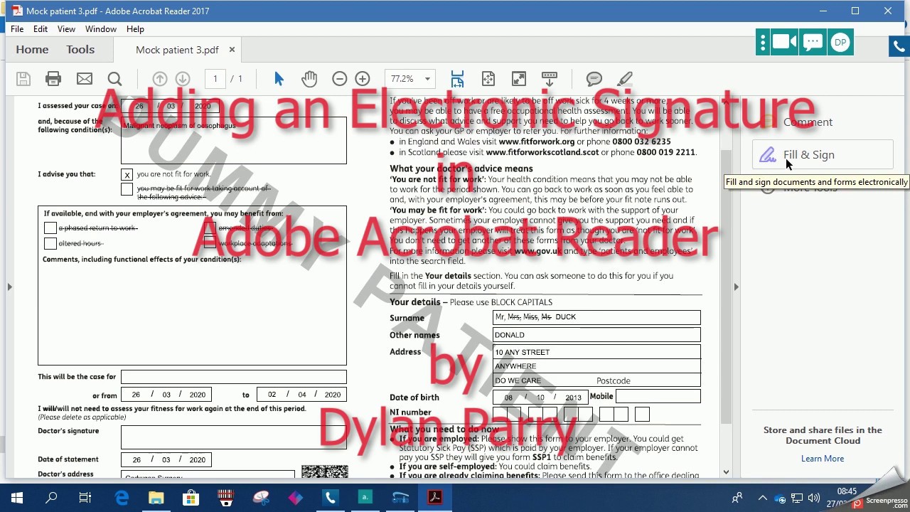 adobe reader e signature